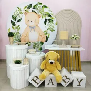 Urso com floral verde