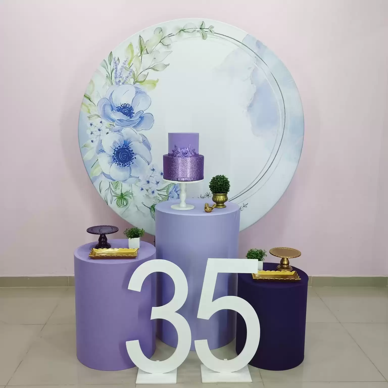 Adulto Floral Lilás