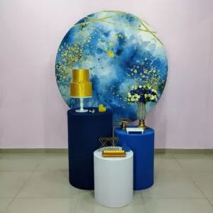 Adulto Azul Branco e Dourado