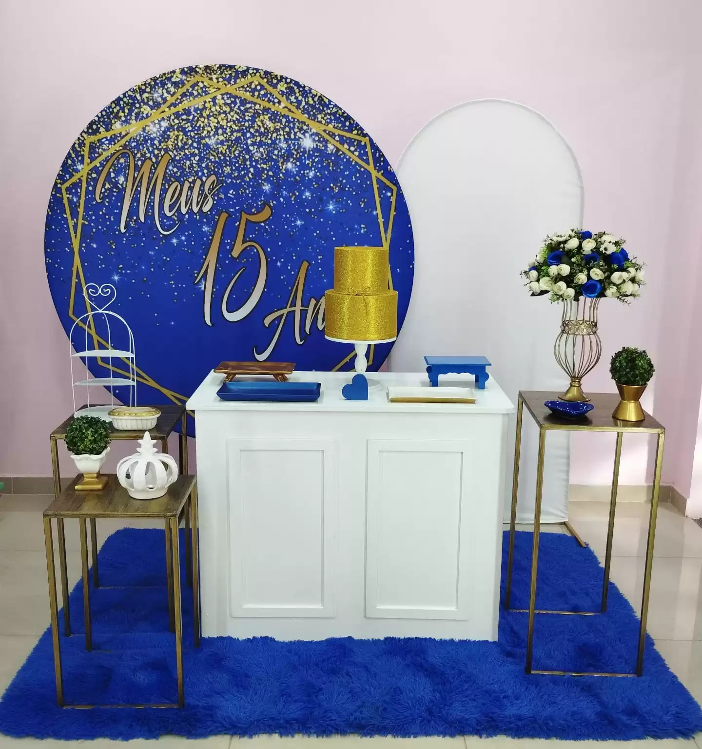 15 anos Azul e Dourado