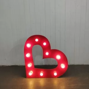 Coração com iluminação