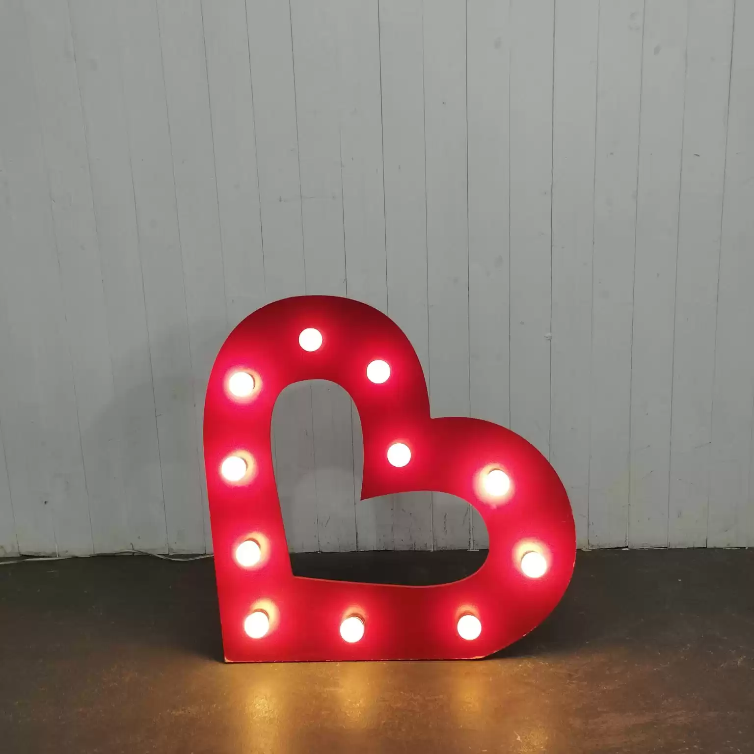 Coração com iluminação