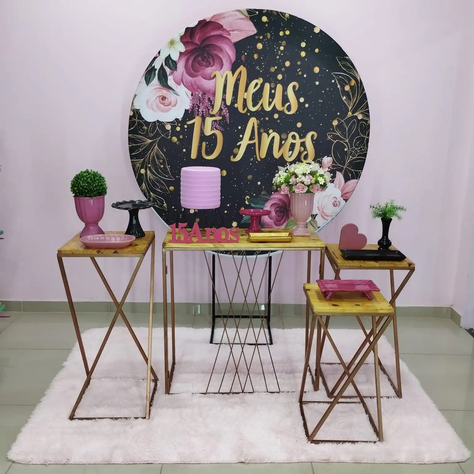 15 anos Preto e Pink