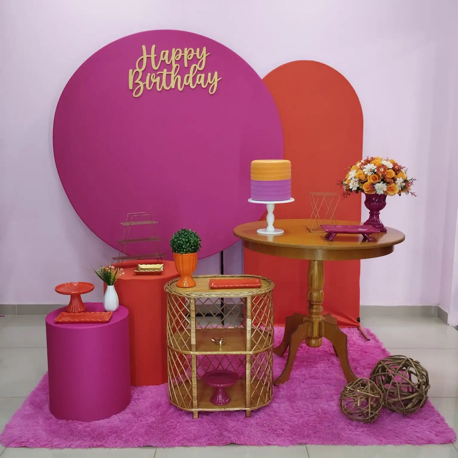 Adulto Pink e Laranja