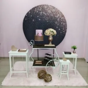 Adulto Preto com Glitter Rose